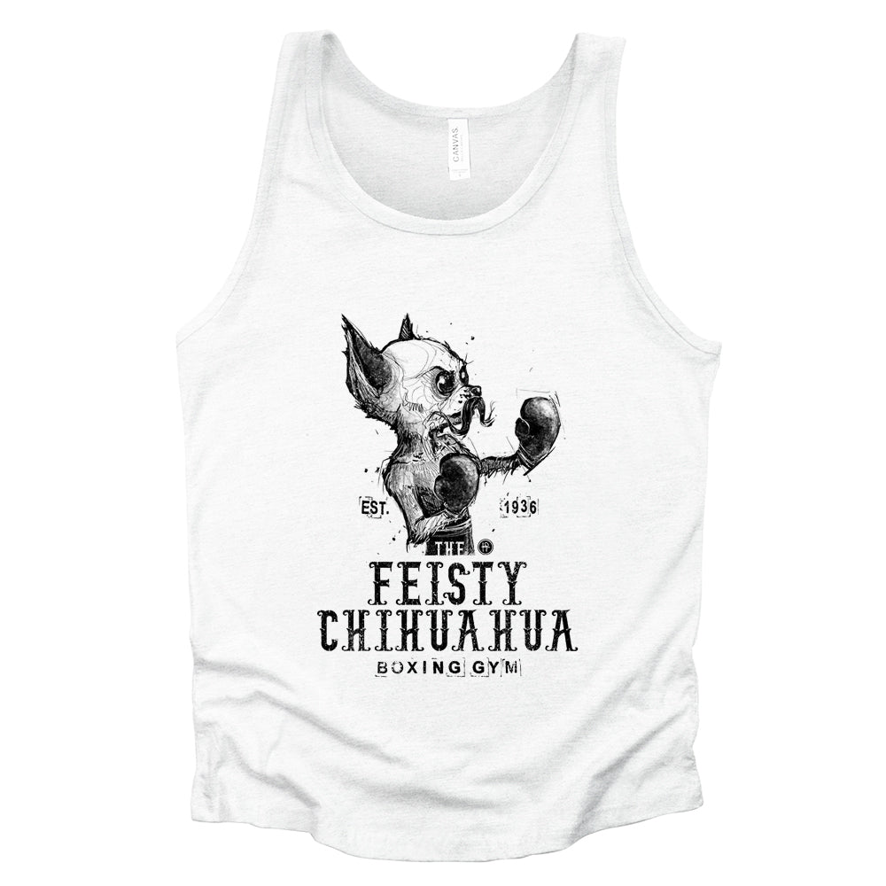 Feisty Chihuahua Boxing Gym: Punchy Pooch Attitude Tank Top
