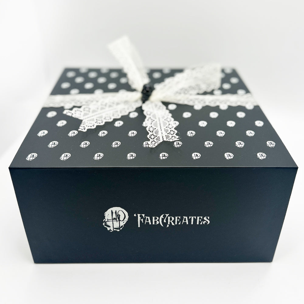 Fab`s Magnetic Gift Box – 12” x 12” x 6” (Hand-Wrapped Bow)
