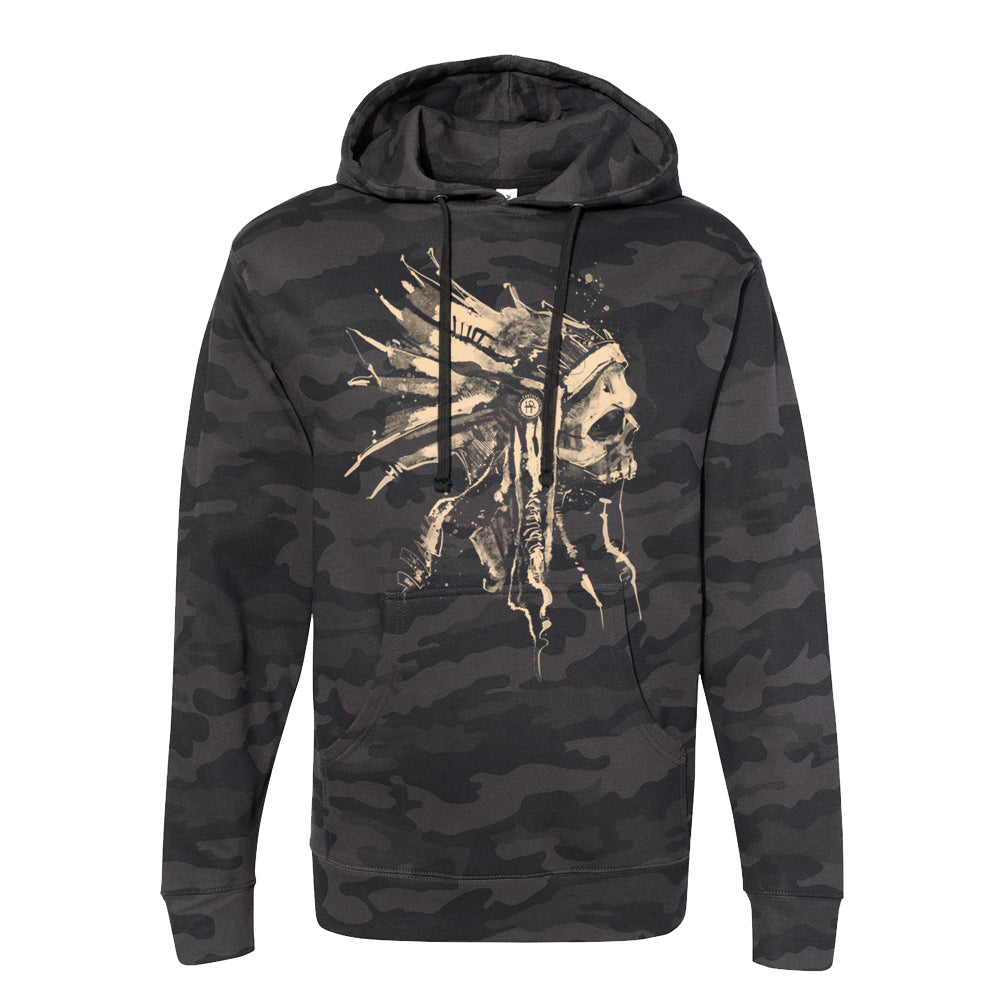 Indian Chief Skull: Tribal Legacy Hoodie