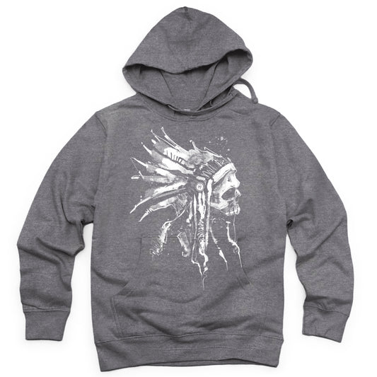 Indian Chief Skull: Tribal Legacy Hoodie
