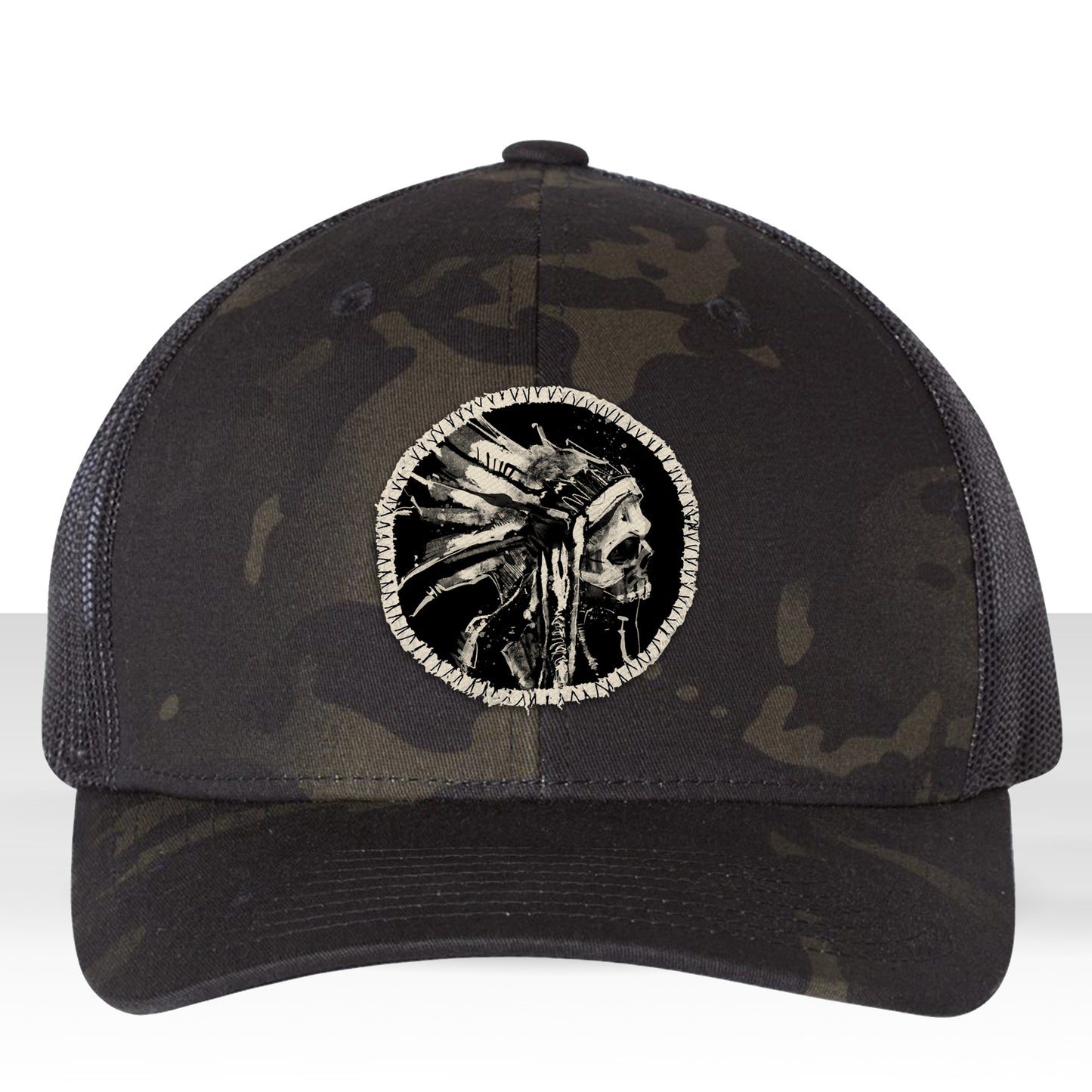 Indian Chief Skull: Tribal Legacy Trucker Hat