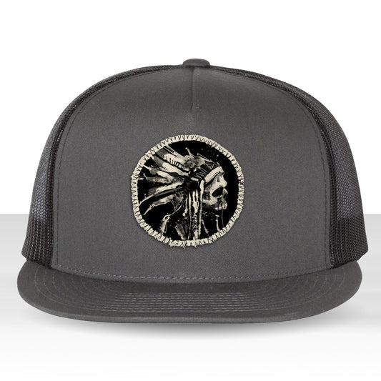 Indian Chief Skull: Tribal Legacy Trucker Hat