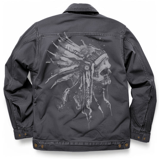 Indian Chief Skull: Tribal Legacy Maverick Jacket