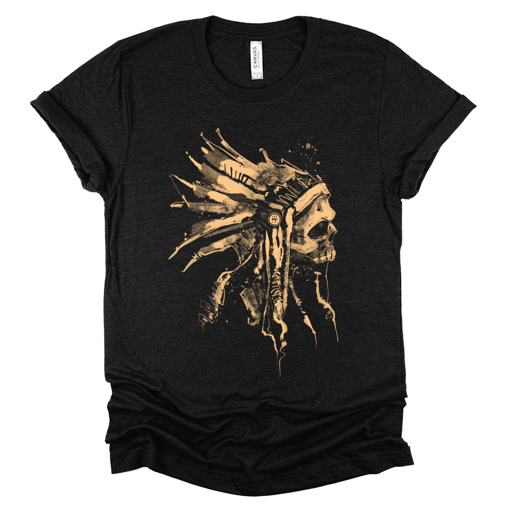 Indian Chief Skull: Tribal Legacy T-Shirt