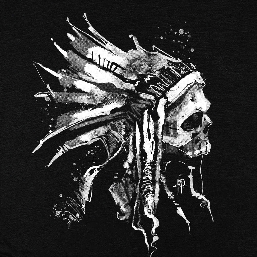 Indian Chief Skull: Tribal Legacy T-Shirt