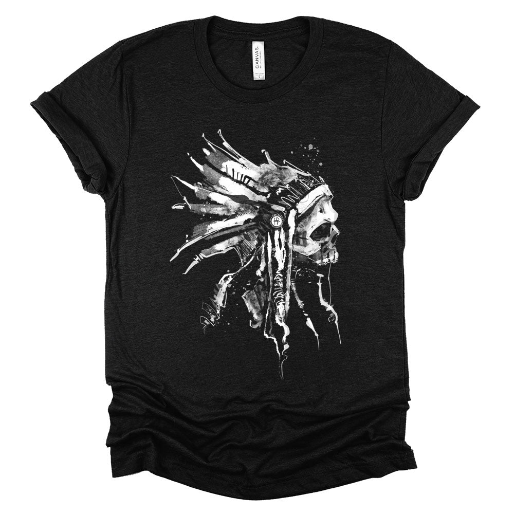 Indian Chief Skull: Tribal Legacy T-Shirt