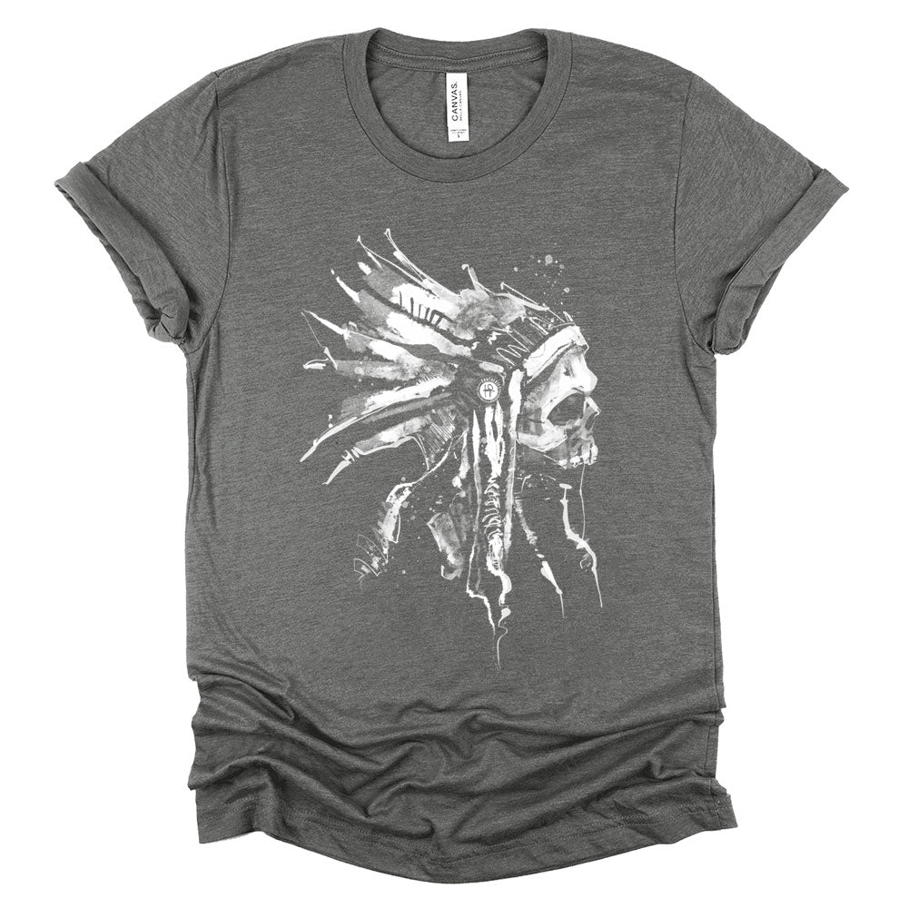 Indian Chief Skull: Tribal Legacy T-Shirt