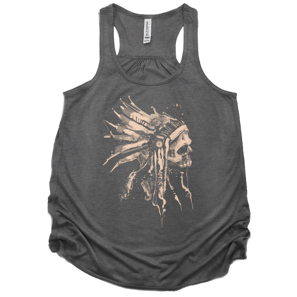 Indian Chief Skull: Tribal Legacy Tank Top