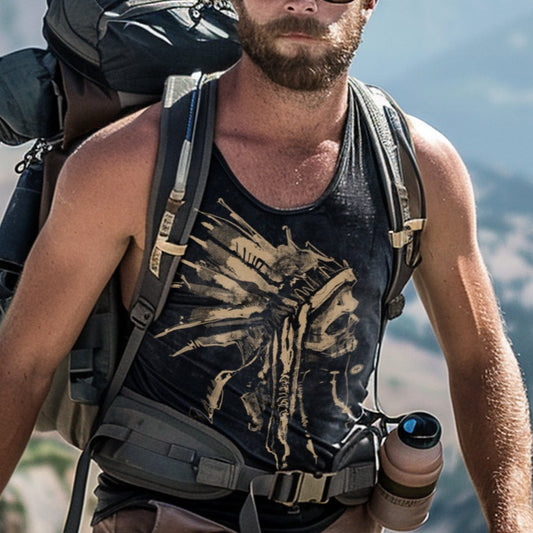 Indian Chief Skull: Tribal Legacy Tank Top