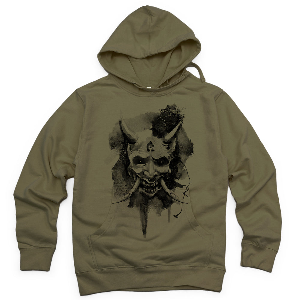 Japanese Hannya Mask Printed Hoodie