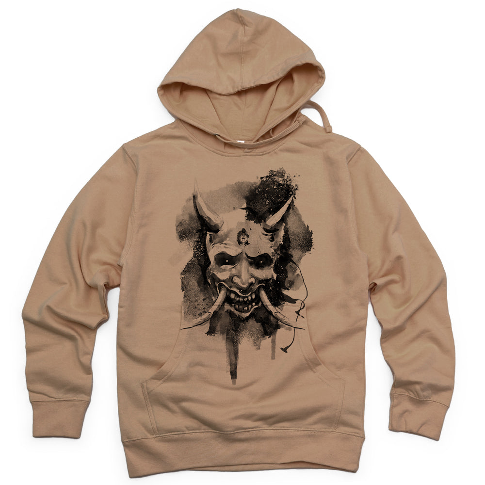 Japanese Hannya Mask Printed Hoodie