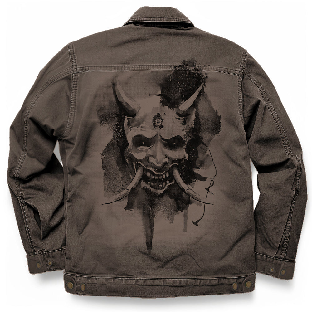 Japanese Hannya Mask: Haunting Elegance Maverick Jacket