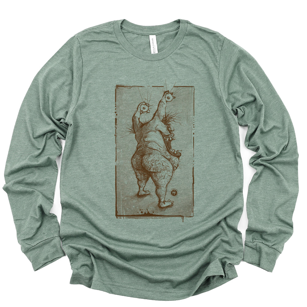 Krumm's Butt: Aaahh!!! Real Hairy Long Sleeve Tee