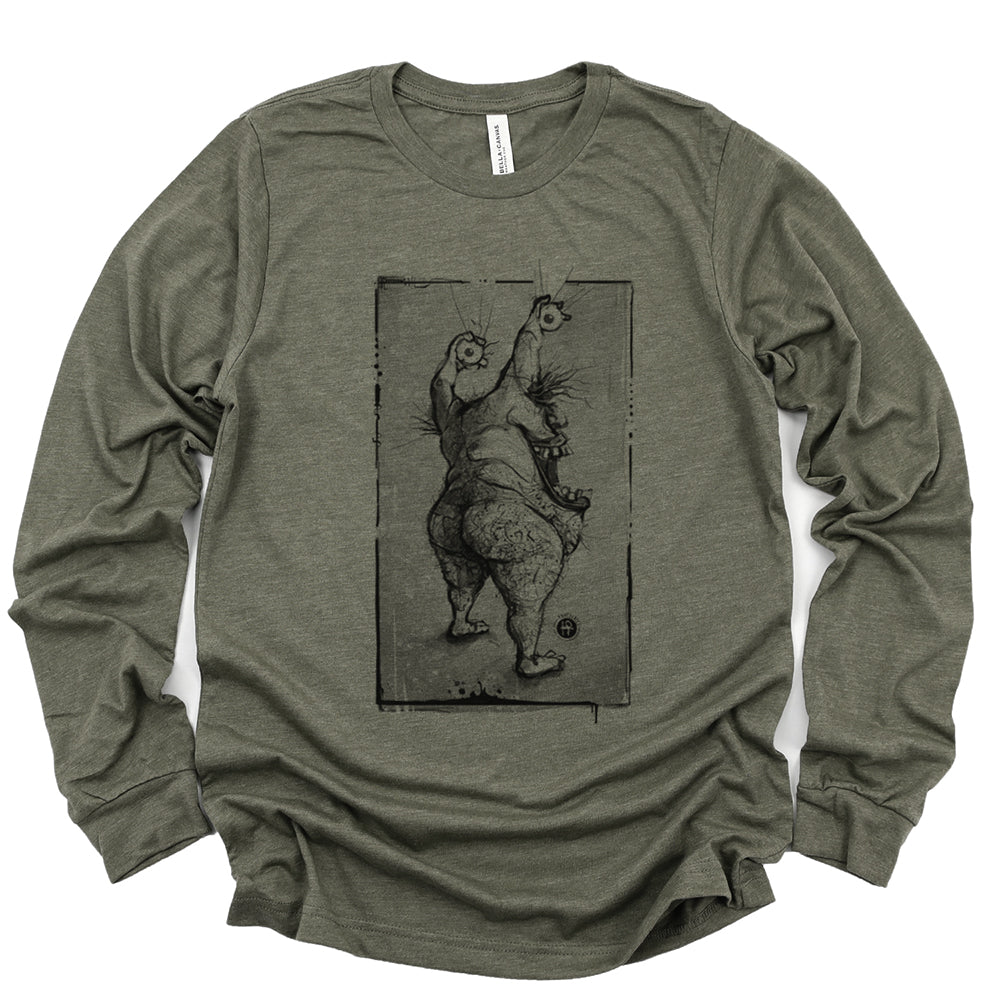 Krumm's Butt: Aaahh!!! Real Hairy Long Sleeve Tee