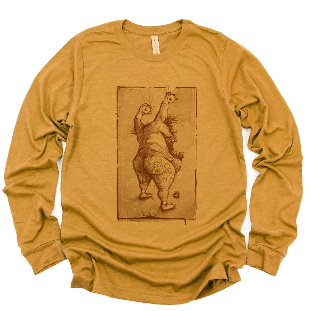 Krumm's Butt: Aaahh!!! Real Hairy Long Sleeve Tee