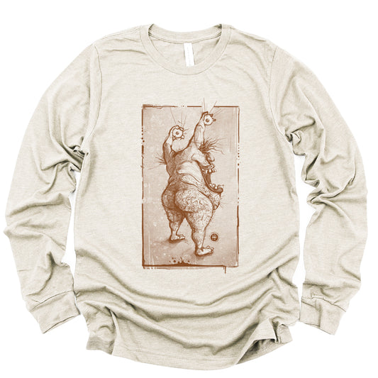 Krumm's Butt: Aaahh!!! Real Hairy Long Sleeve Tee