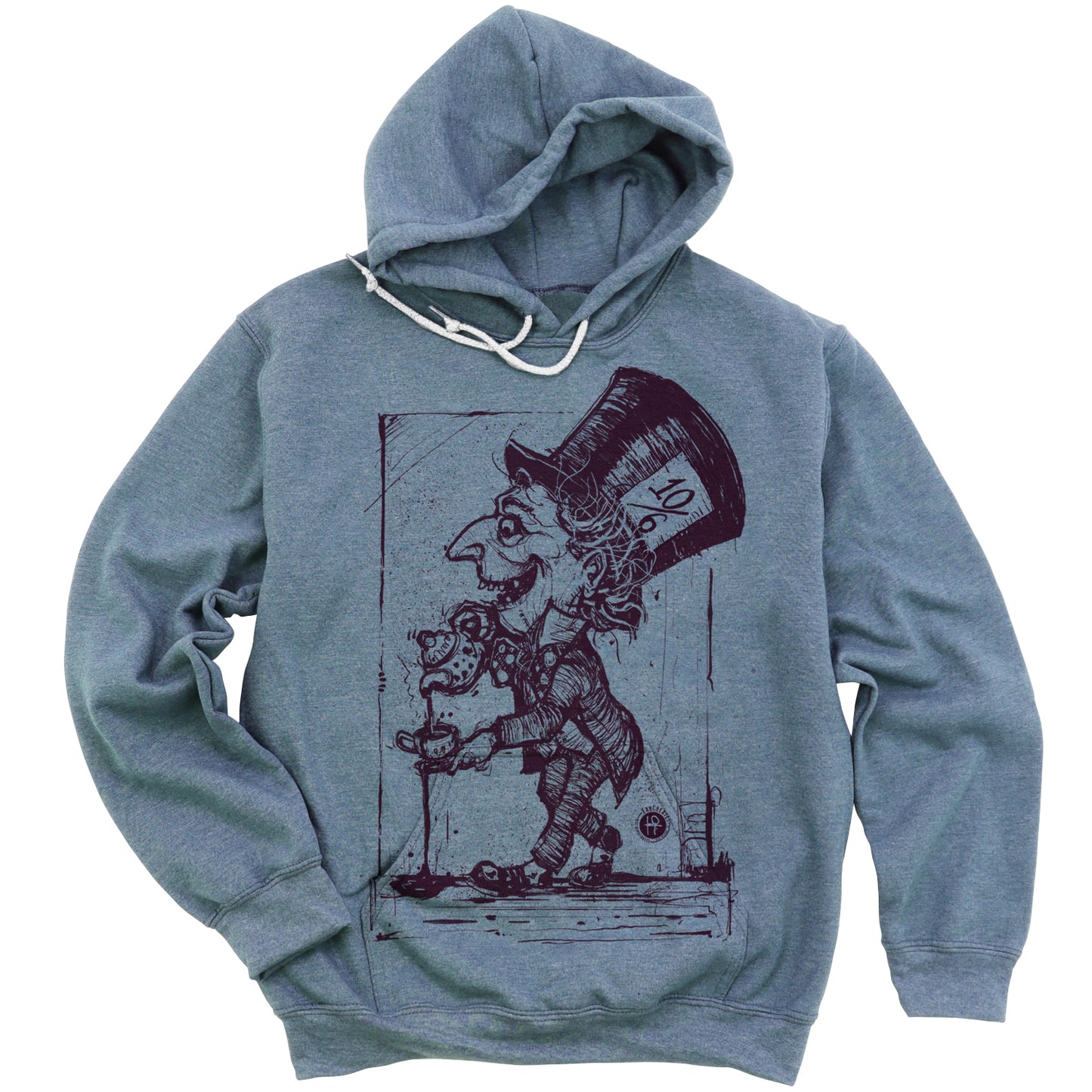 Mad Hatter Spilling Tea: A Whimsical Tribute Hoodie