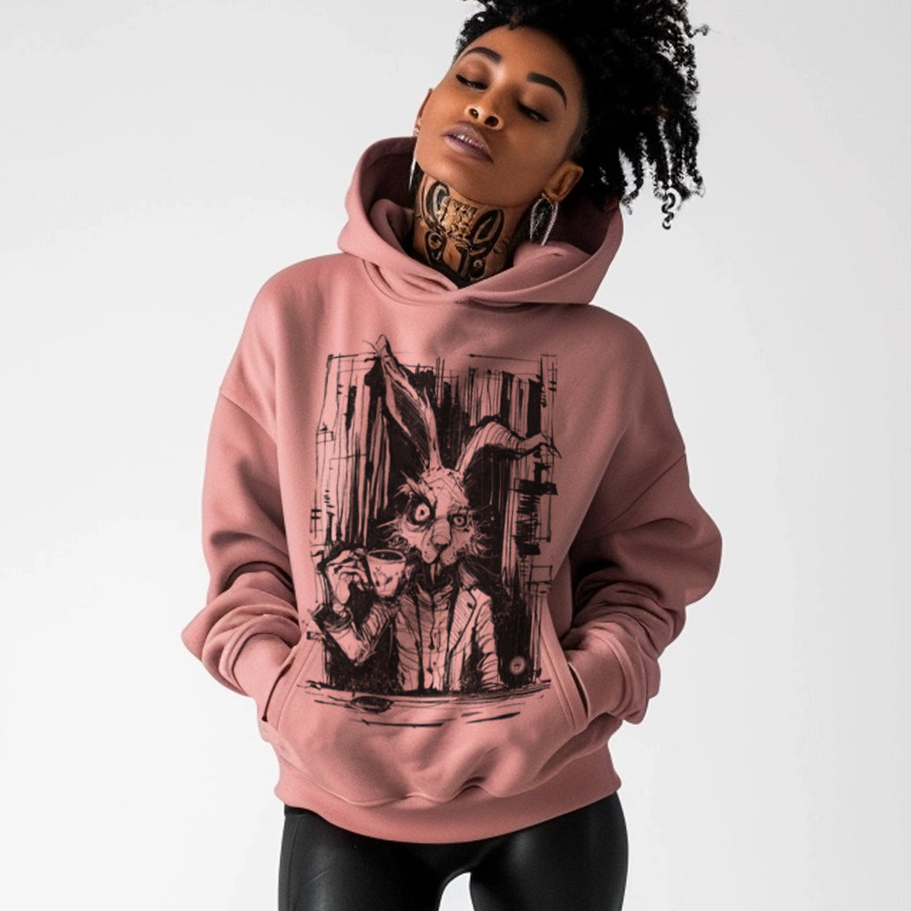 March Hare Tea Time: A Caffeinated Delight Hoodie