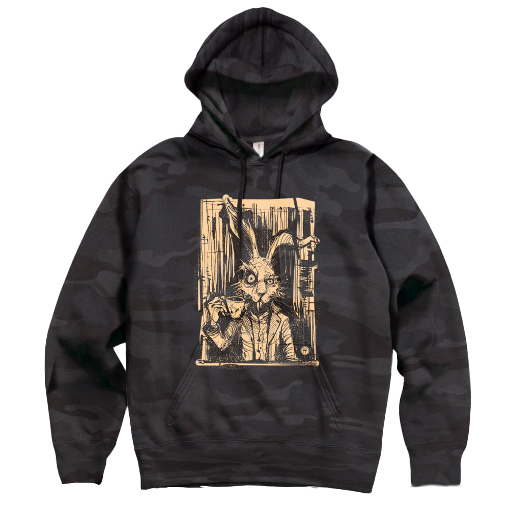 March Hare Tea Time: A Caffeinated Delight Heavyweight Hoodie