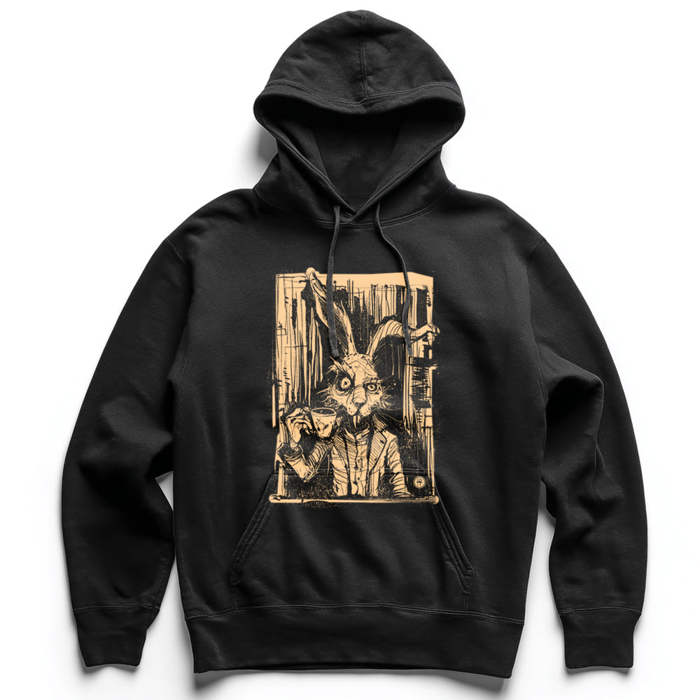 March Hare Tea Time: A Caffeinated Delight Heavyweight Hoodie