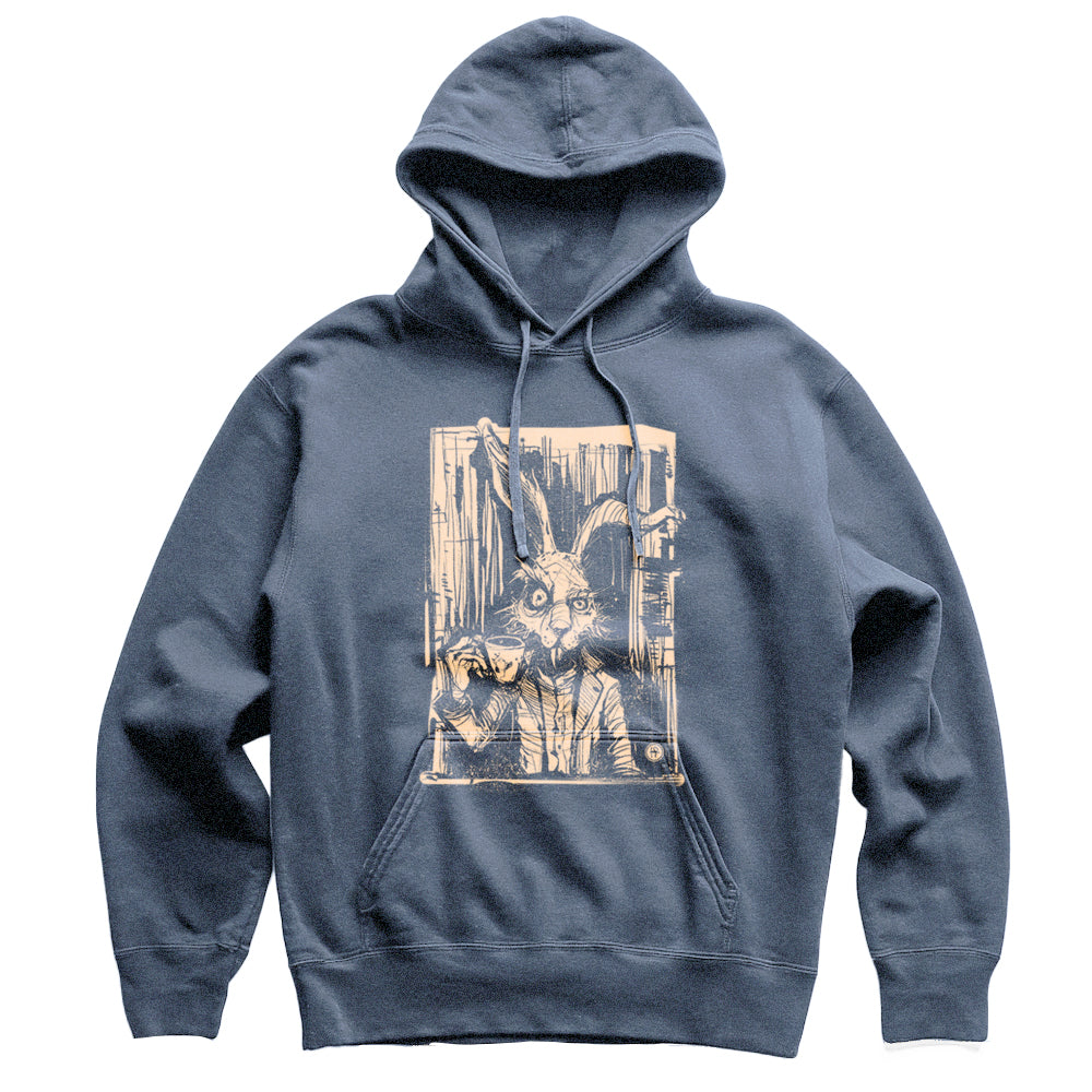 March Hare Tea Time: A Caffeinated Delight Heavyweight Hoodie