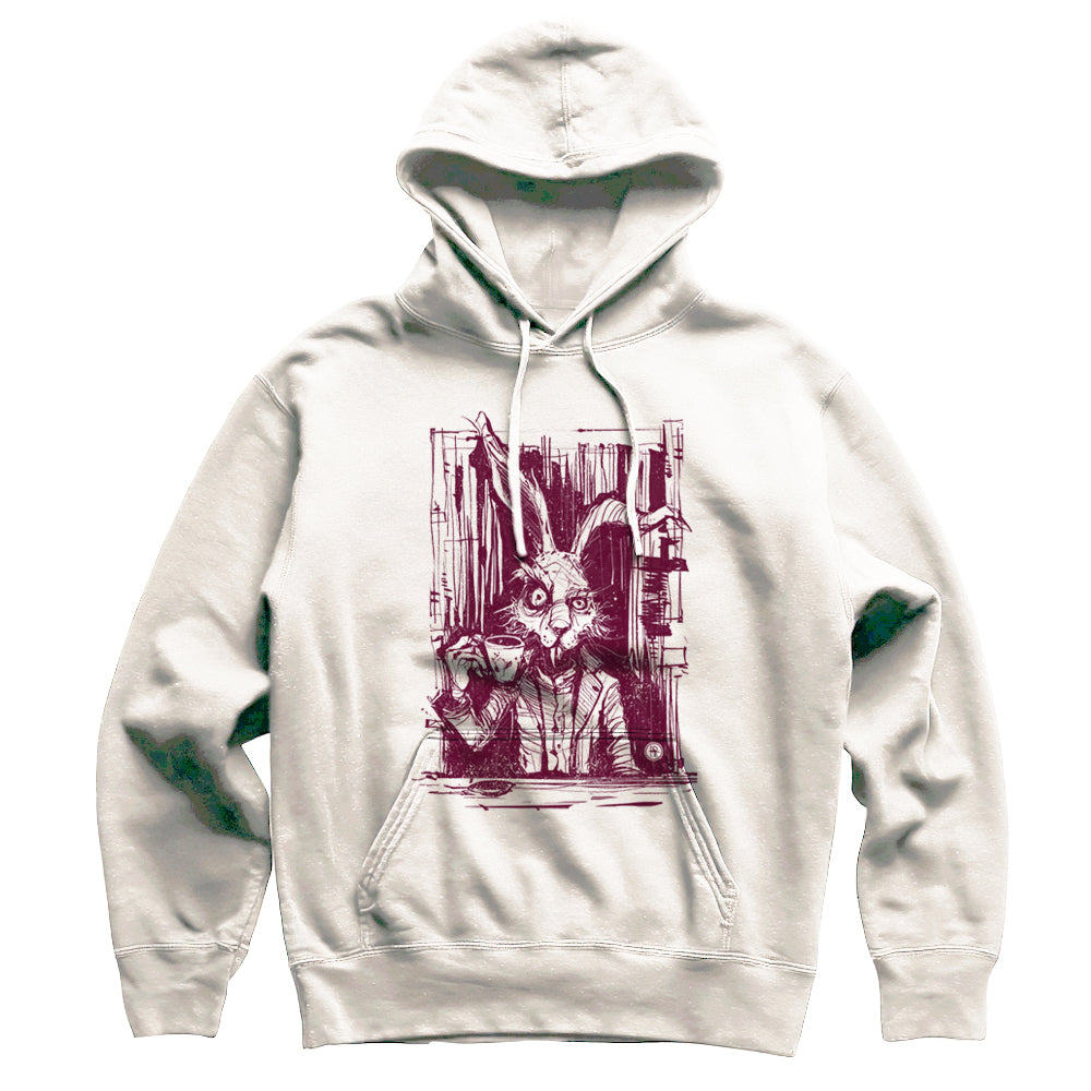 March Hare Tea Time: A Caffeinated Delight Heavyweight Hoodie