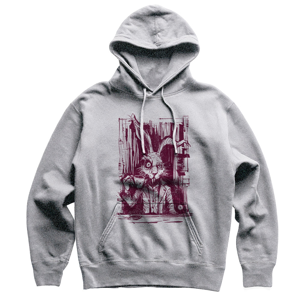 March Hare Tea Time: A Caffeinated Delight Heavyweight Hoodie