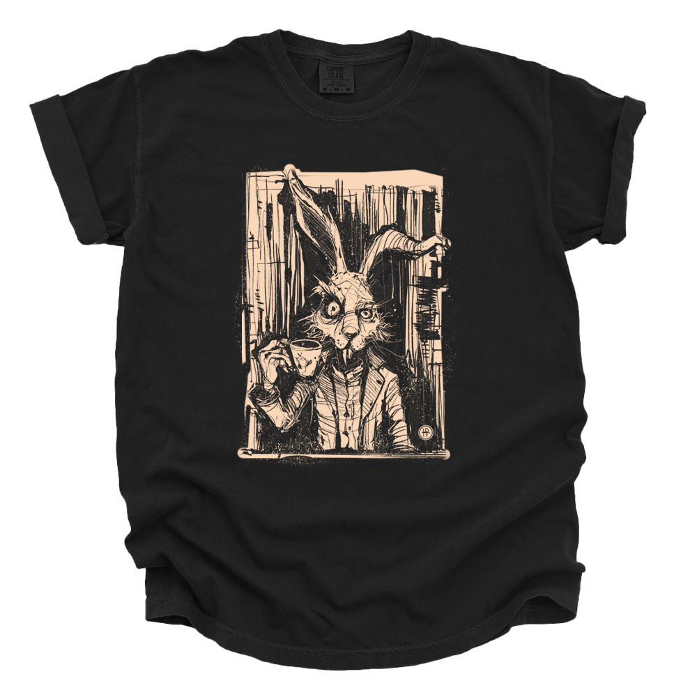 March Hare Tea Time: A Caffeinated Delight Heavyweight Tee