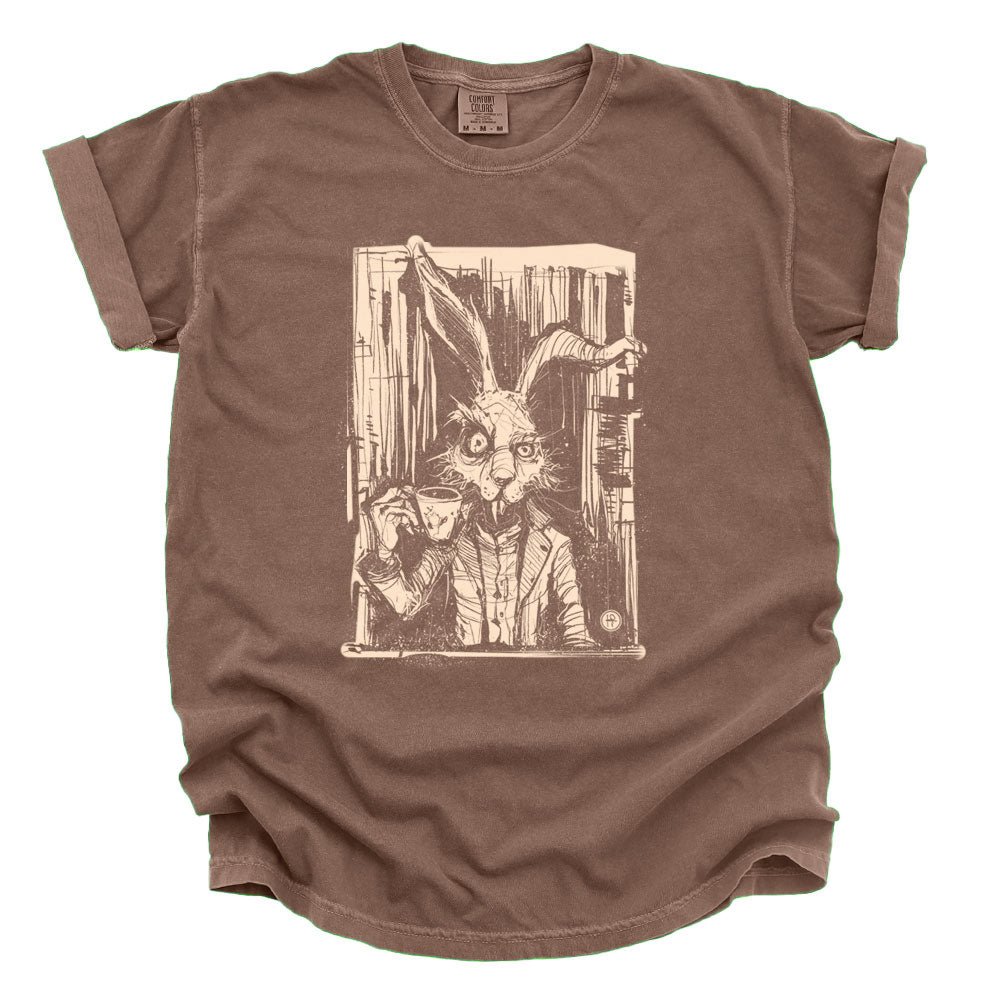 March Hare Tea Time: A Caffeinated Delight Heavyweight Tee