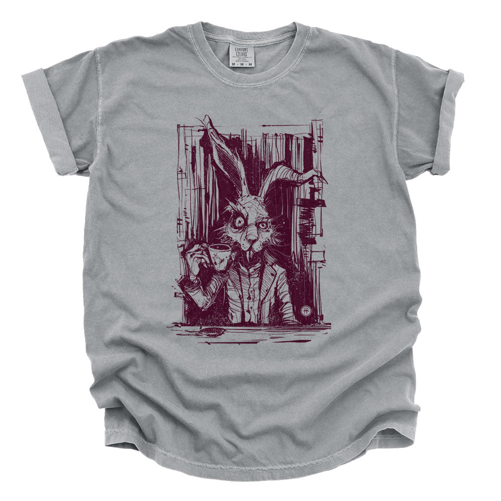 March Hare Tea Time: A Caffeinated Delight Heavyweight Tee