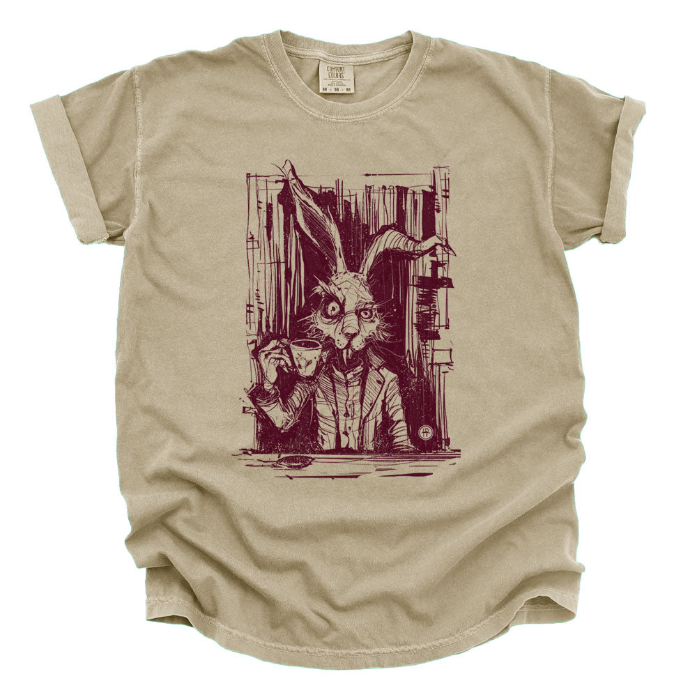 March Hare Tea Time: A Caffeinated Delight Heavyweight Tee