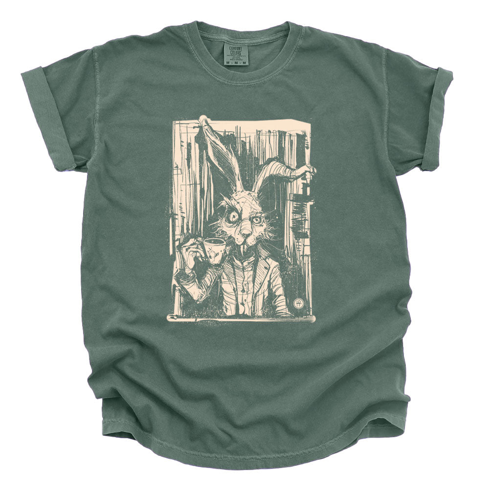 March Hare Tea Time: A Caffeinated Delight Heavyweight Tee