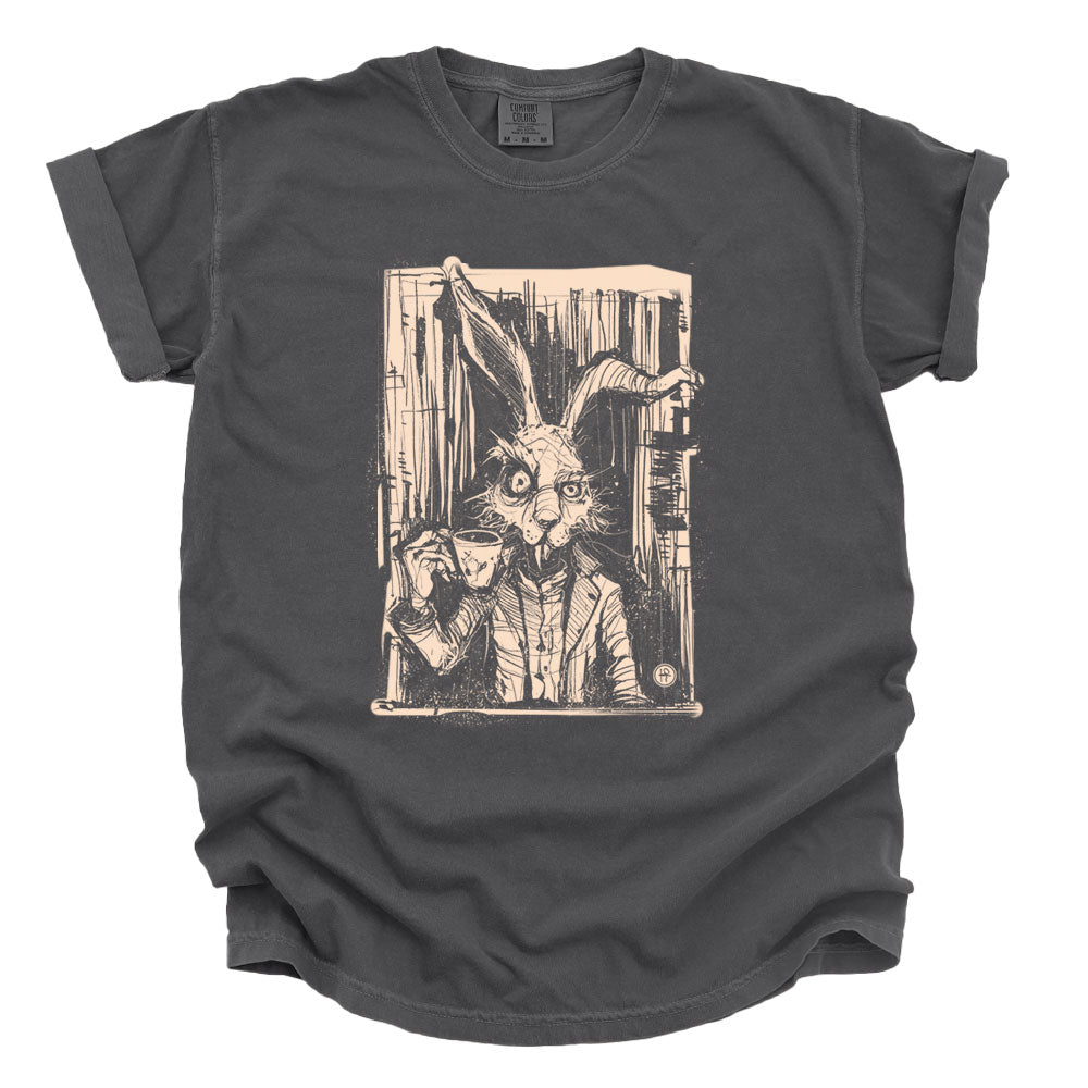March Hare Tea Time: A Caffeinated Delight Heavyweight Tee