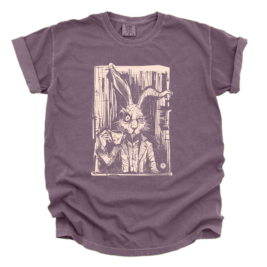 March Hare Tea Time: A Caffeinated Delight Heavyweight Tee