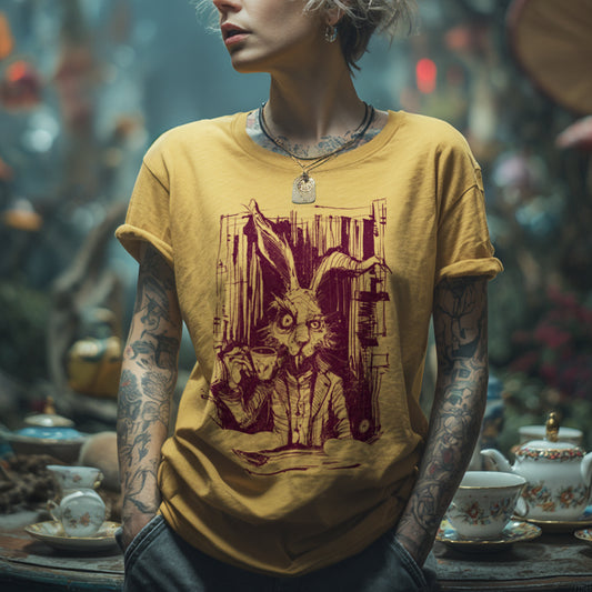 March Hare Tea Time: A Caffeinated Delight T-Shirt