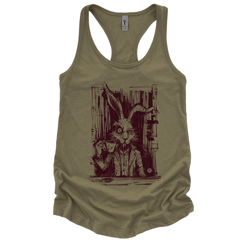 March Hare Tea Time: A Caffeinated Delight Tank Top