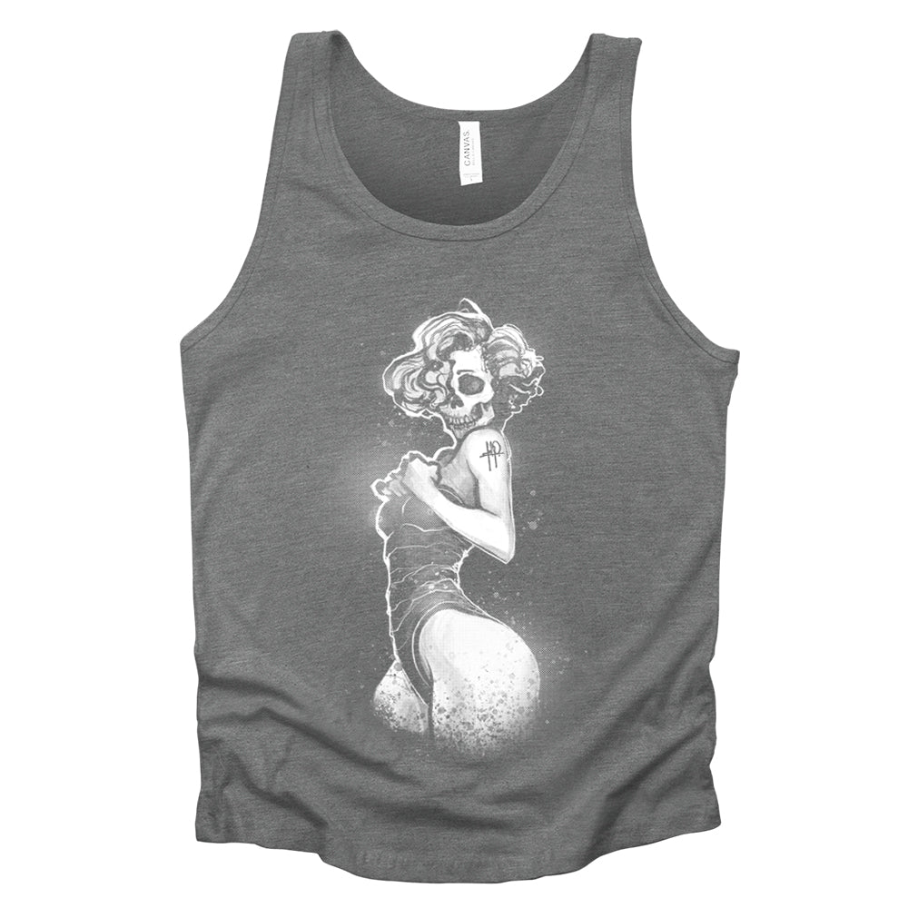 Marilyn Skull Pin-up: Unconventional Elegance Tank Top