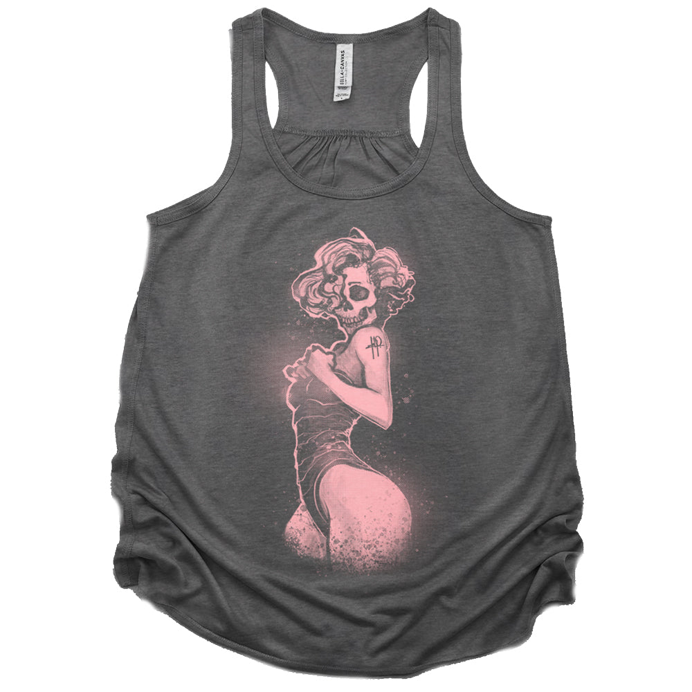 Marilyn Skull Pin-up: Unconventional Elegance Tank Top