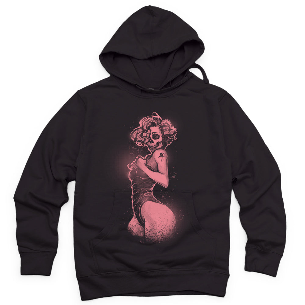 Marilyn Light Skull Pin-up: Unconventional Elegance Hoodie