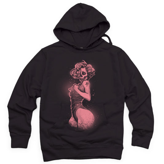 Marilyn Light Skull Pin-up: Unconventional Elegance Hoodie