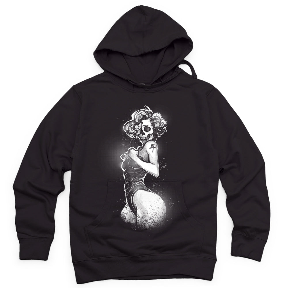 Marilyn Light Skull Pin-up: Unconventional Elegance Hoodie