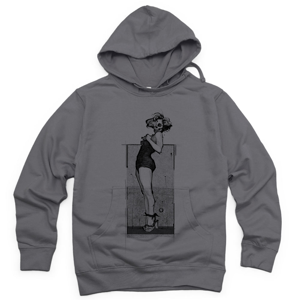 Marilyn Light Skull Pin-up: Unconventional Elegance Hoodie