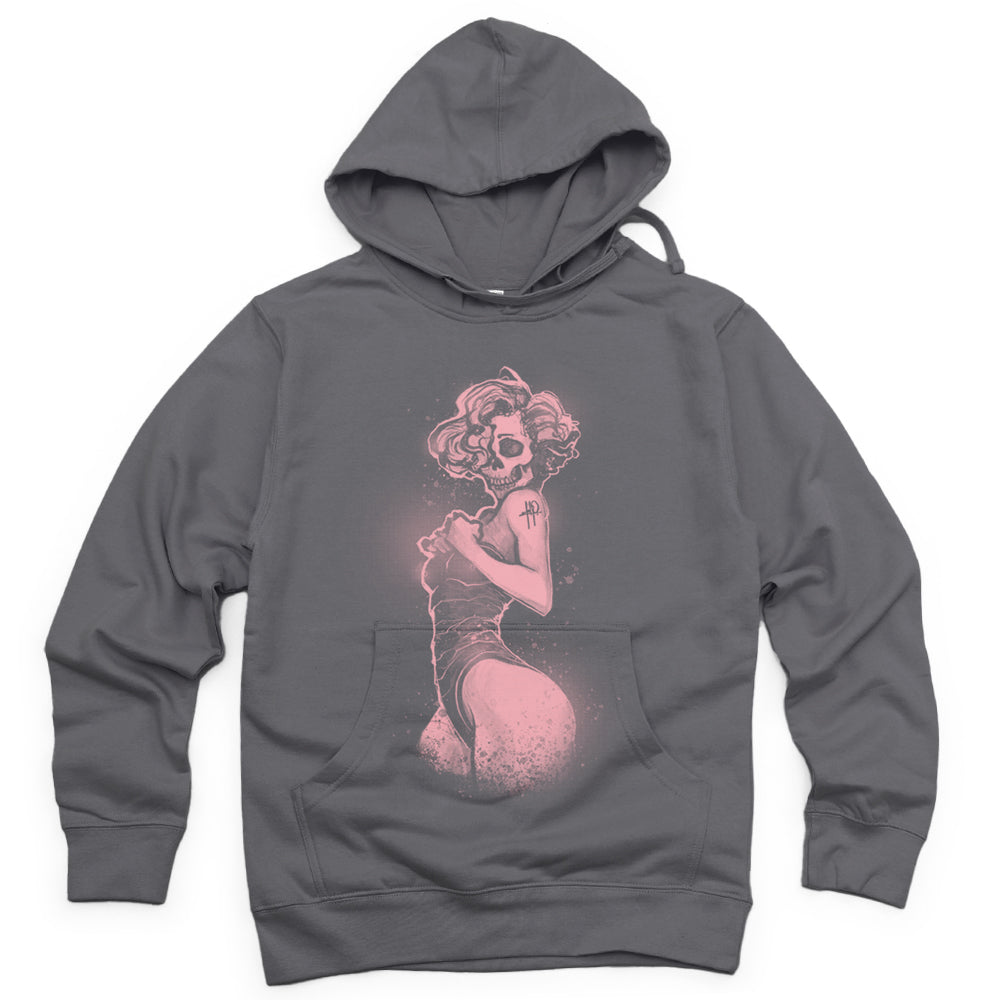 Marilyn Light Skull Pin-up: Unconventional Elegance Hoodie