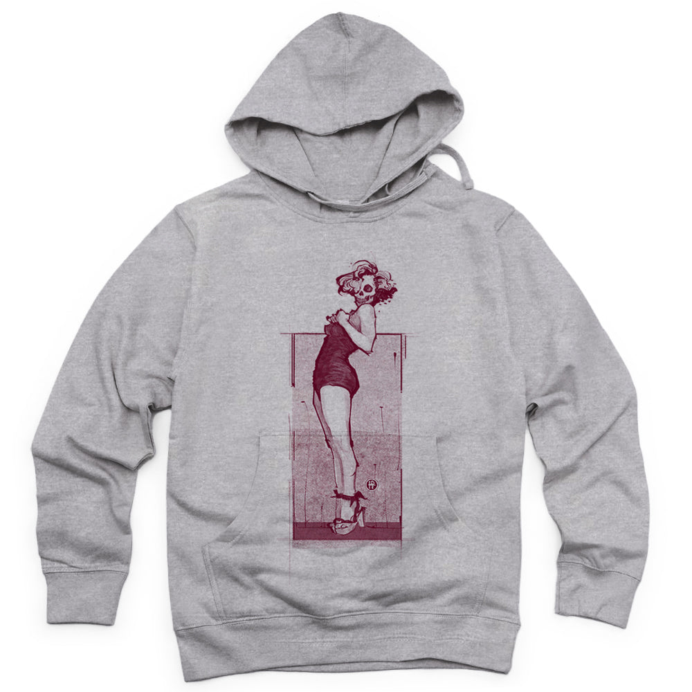 Marilyn Light Skull Pin-up: Unconventional Elegance Hoodie