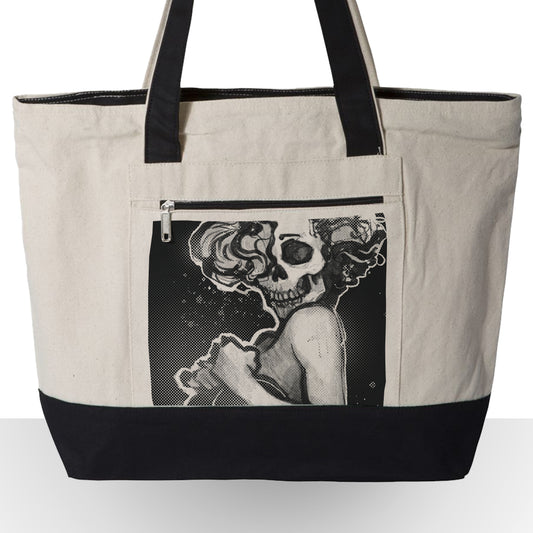 Marilyn Light Skull Pin-up: Unconventional Elegance Tote