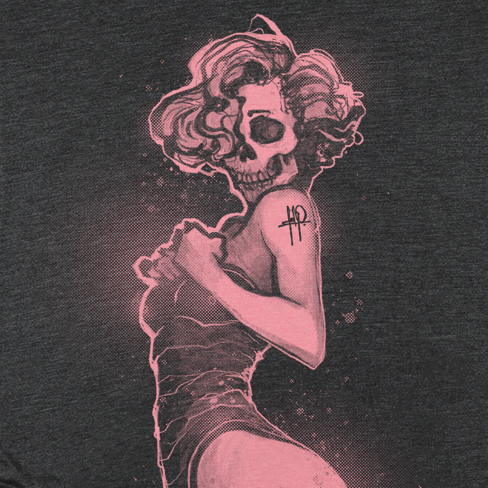 Marilyn Light Skull Pin-up: Unconventional Elegance T-shirt