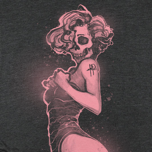 Marilyn Light Skull Pin-up: Unconventional Elegance T-shirt