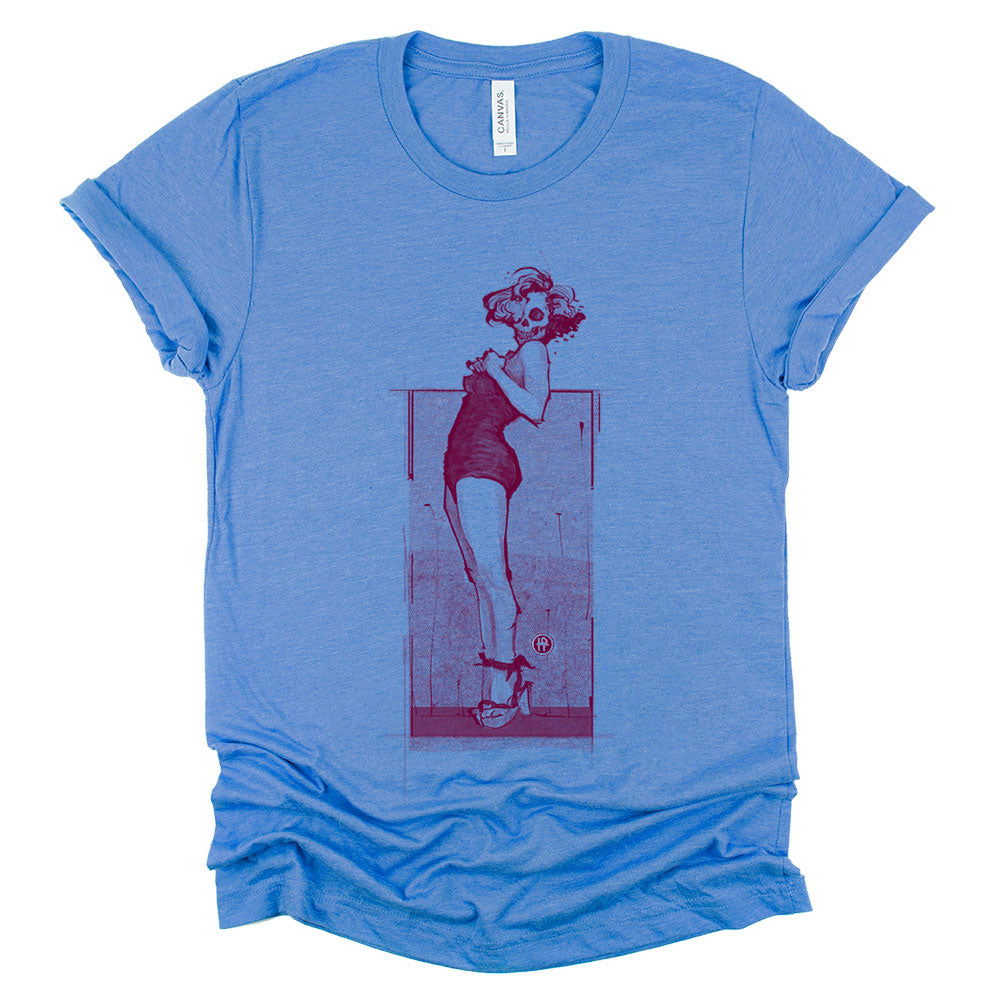 Marilyn Skull Pin-Up: Bold and Unconventional from Head to Toe T-shirt