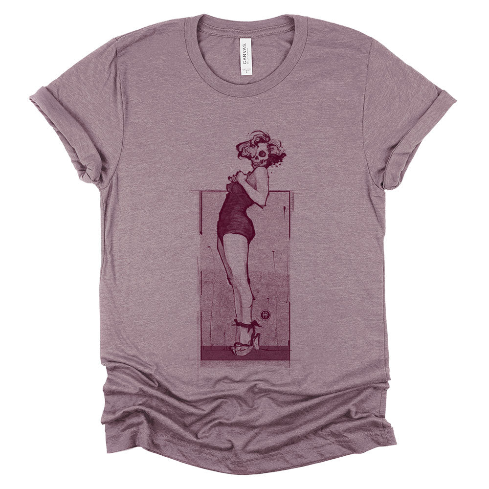 Marilyn Skull Pin-Up: Bold and Unconventional from Head to Toe T-shirt
