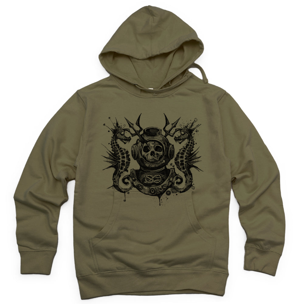 Master Navy Diver: Into the Macabre Depths Hoodie